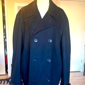 Black wool pea coat